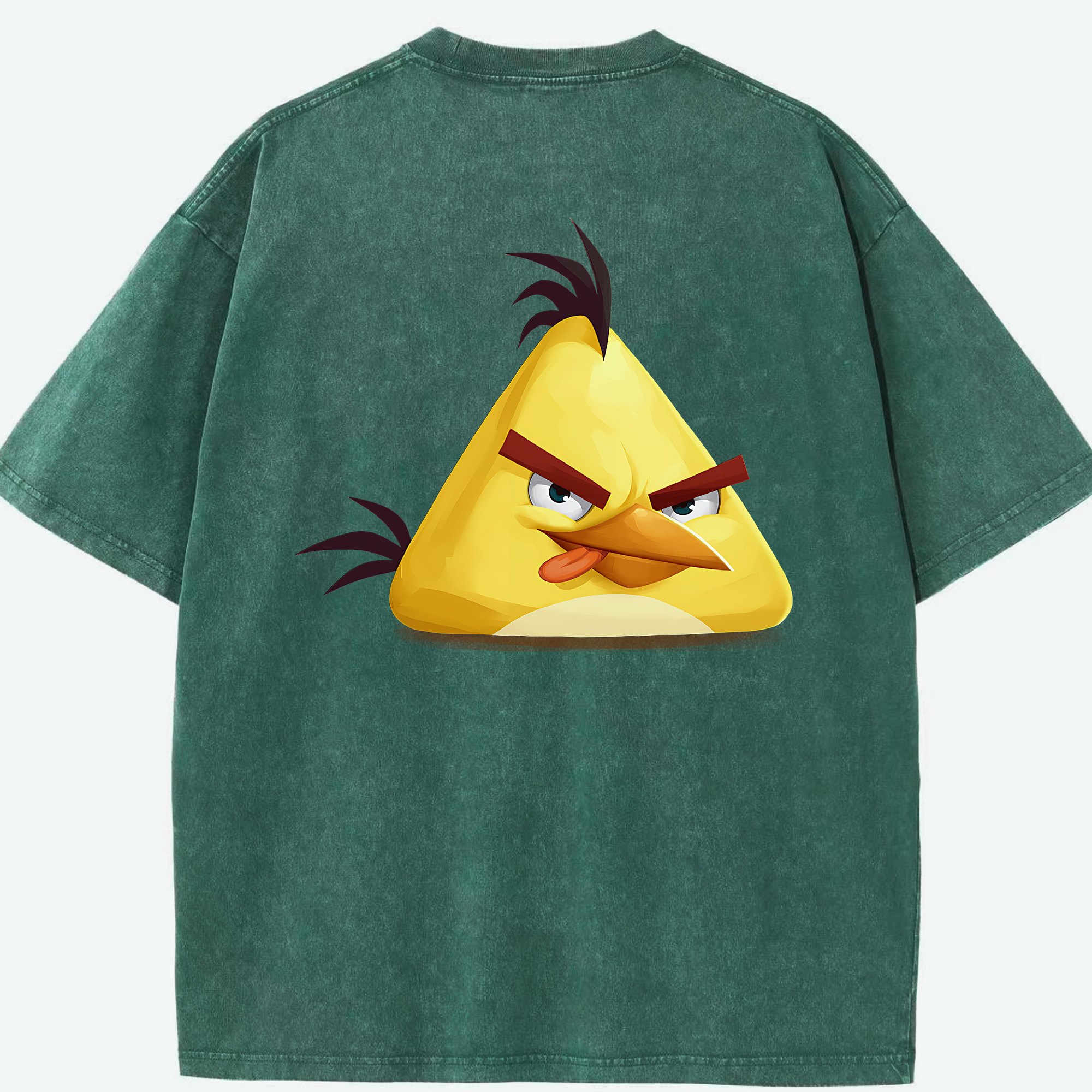 （画像用） Angry Birds アングリーバード 綿100% ヴィンテージ風 半袖Tシャツ（背面プリント）